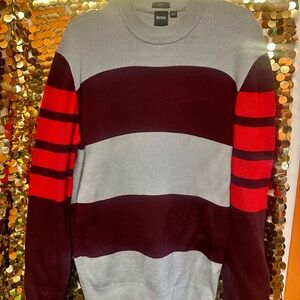 Hugo Boss Men's Crewneck Sweater - Gray, Red, Black